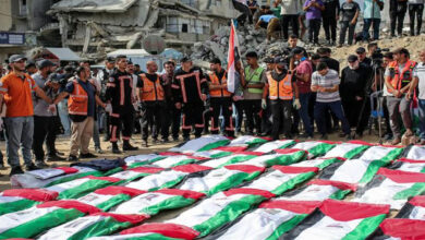 تشييع جثامين فلسطينيين في غزة
